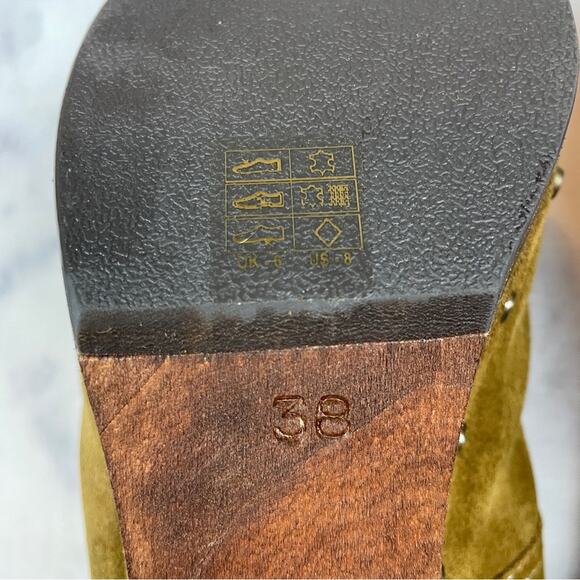 Sezane Taylor Suede Slingback Clogs Shearling Lined NWOB - Picture 10 of 12